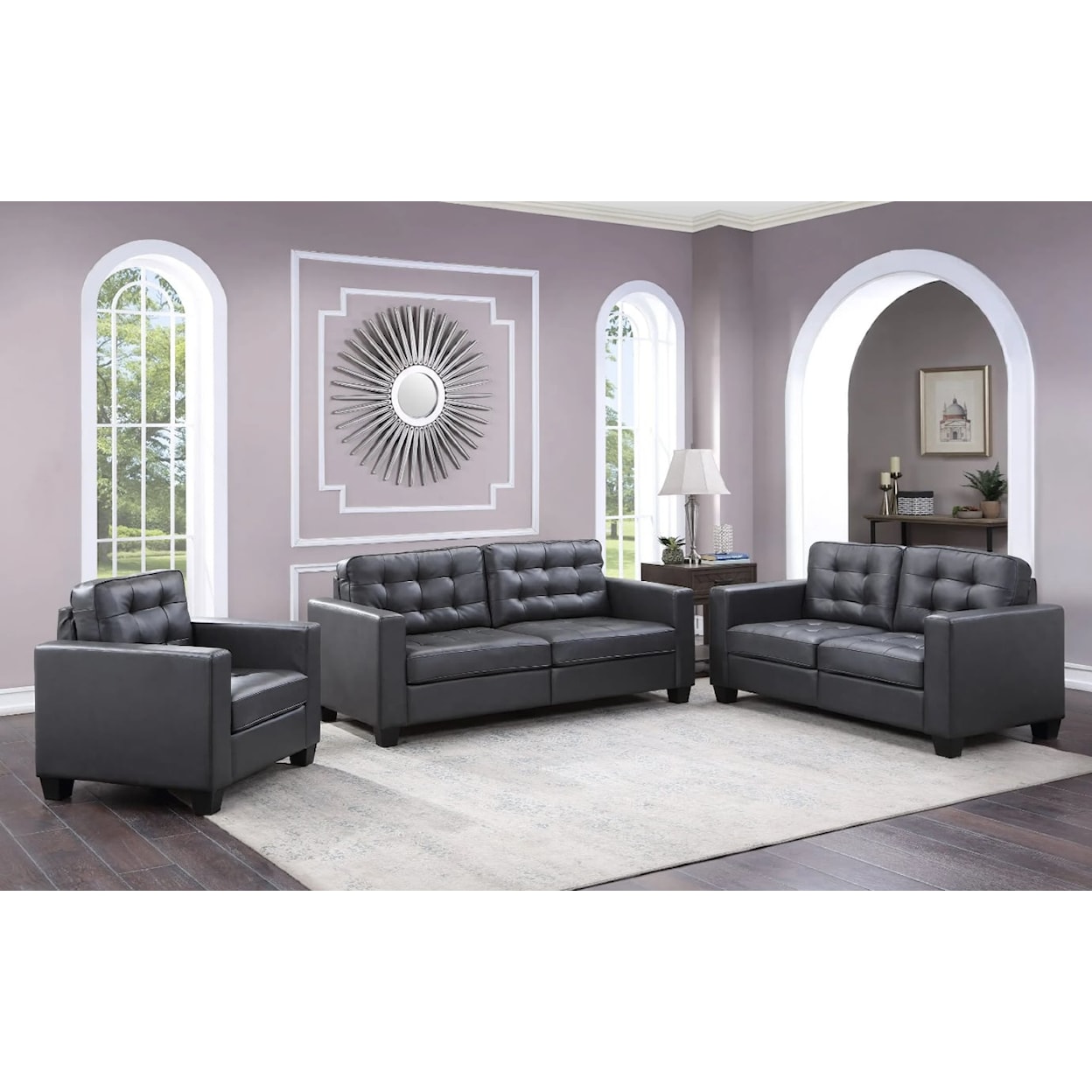 Furniture World Distributors World WORLD GREY SOFA & LOVESEAT |