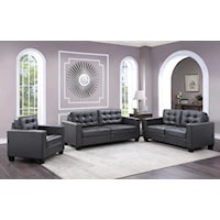 WORLD GREY SOFA & LOVESEAT |