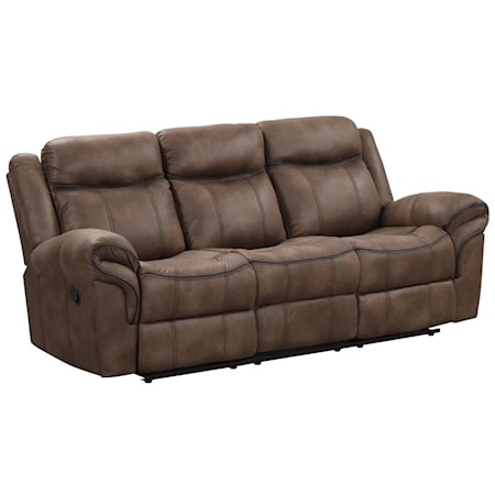MARYVILLE BROWN DOUBLE RECLINING | SOFA WITH