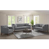 LAMBO GREY SOFA AND LOVESEAT |