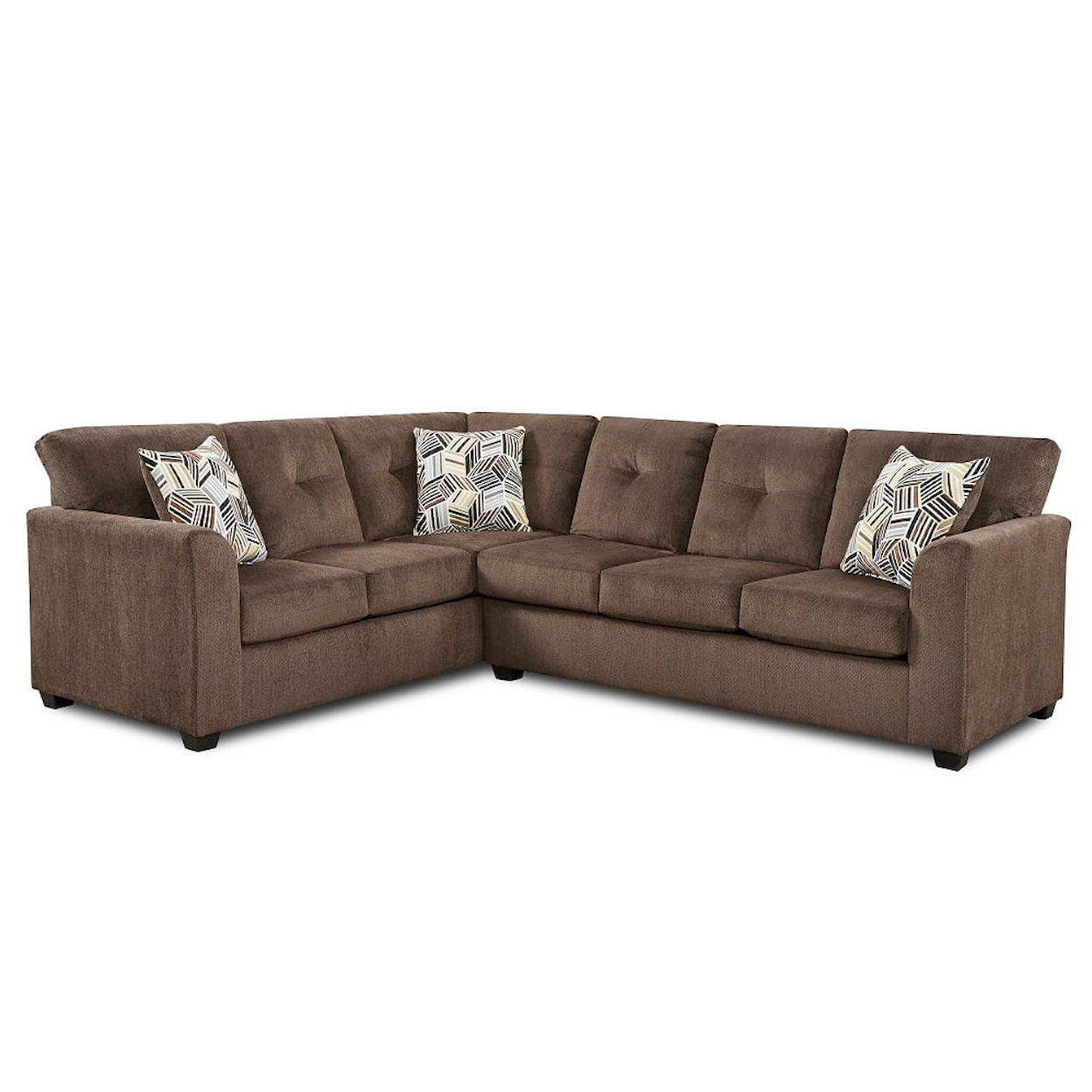 Washington Brothers Furniture Kendall KENDALL CHOCOLATE 2 PC SECTIONAL |