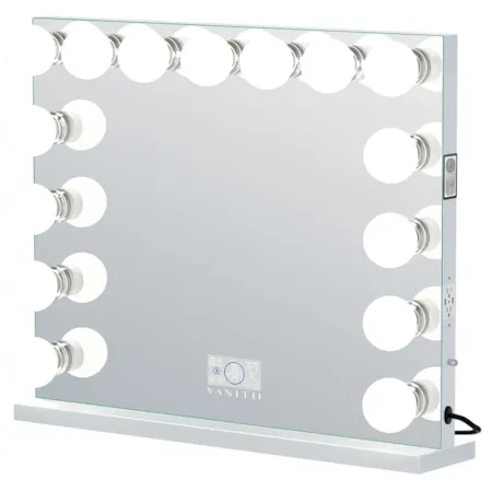 QUEEN MIRROR WITH BLUETOOTH AND | LED BULBS