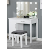 Coaster Glam GLAM WHITE VANITY SET WITH LIGHTS | WITH STO