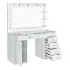 Coaster Coastal White Vanity COASTAL WHITE CLEAR TOP VANITY WITH | BULBS