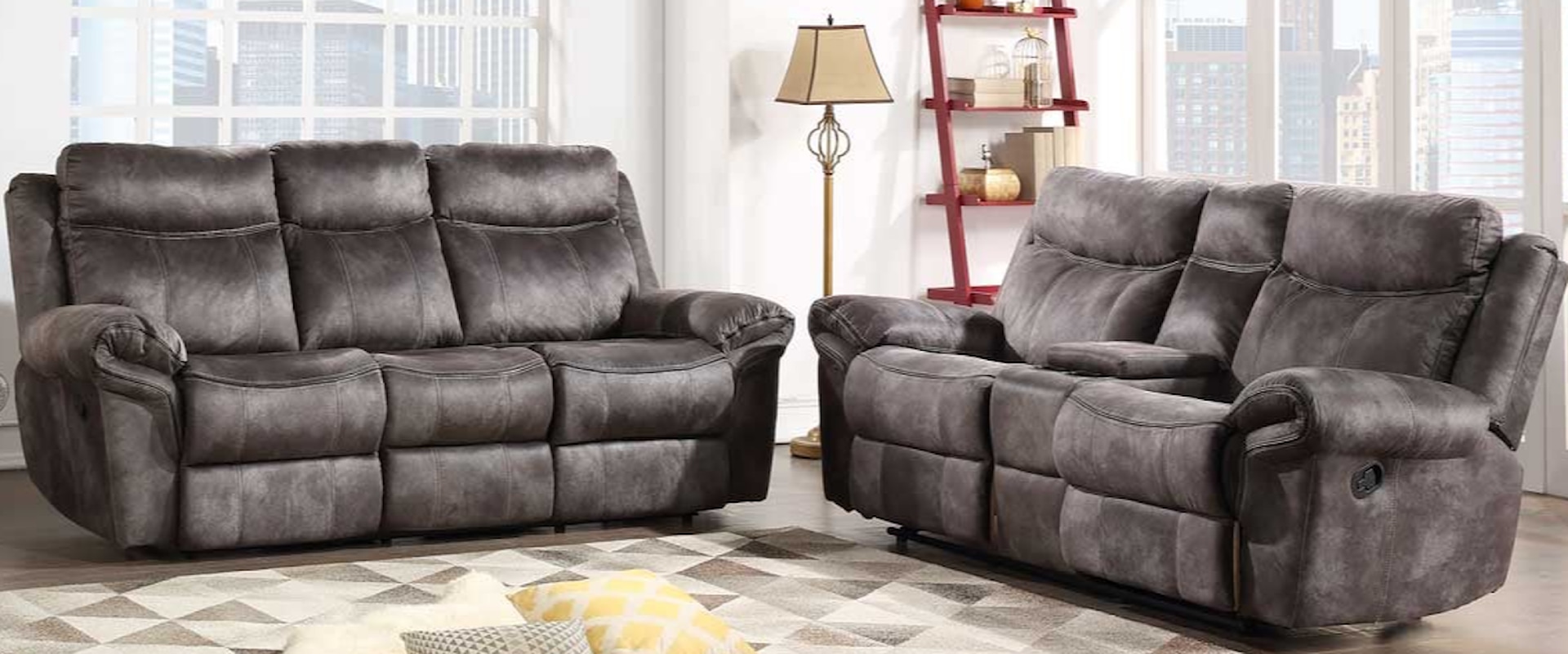 MEMPHIS GREY SOFA & LOVESEAT |