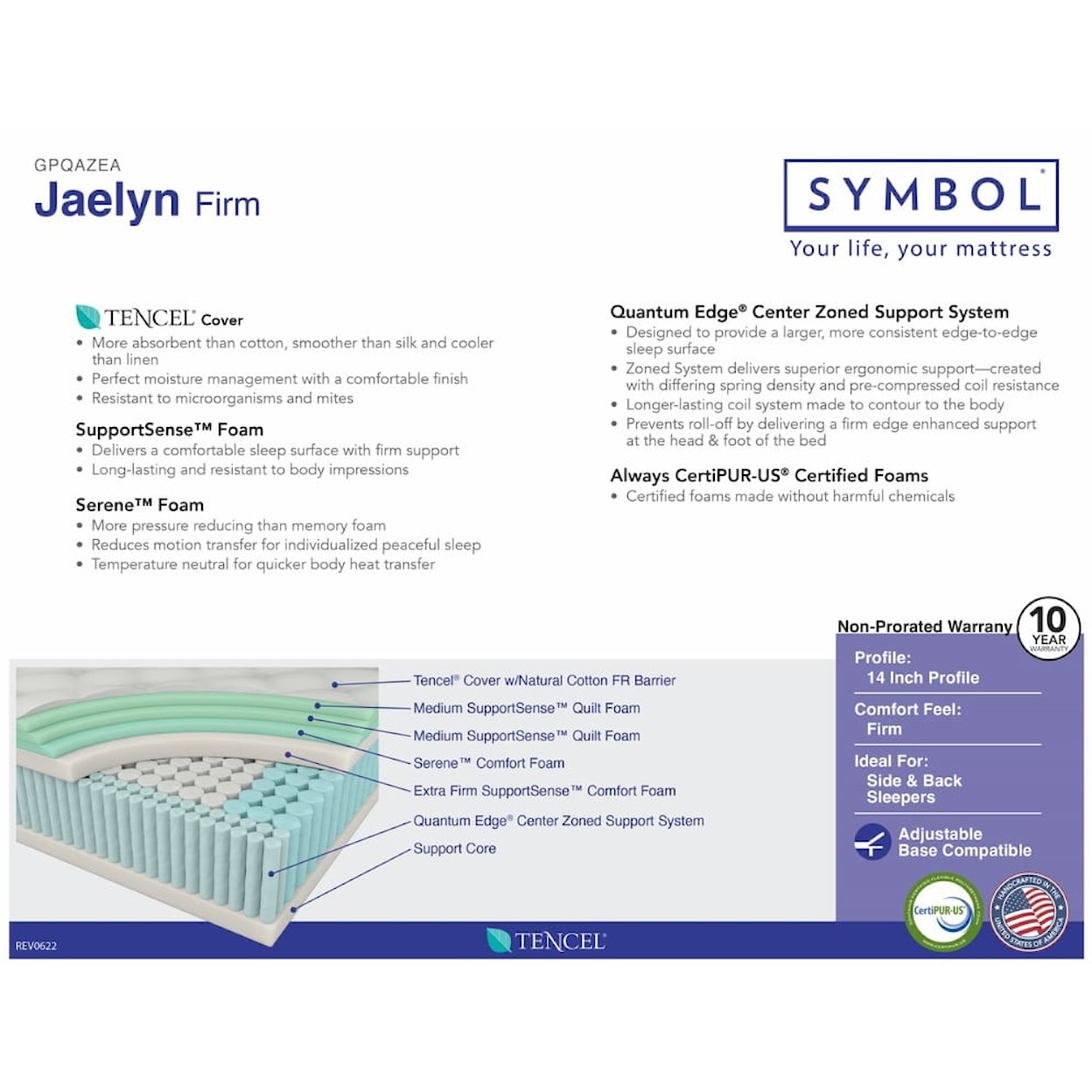 Symbol Mattress Jaelyn Firm JAELYN FIRM FULL MATTRESS |