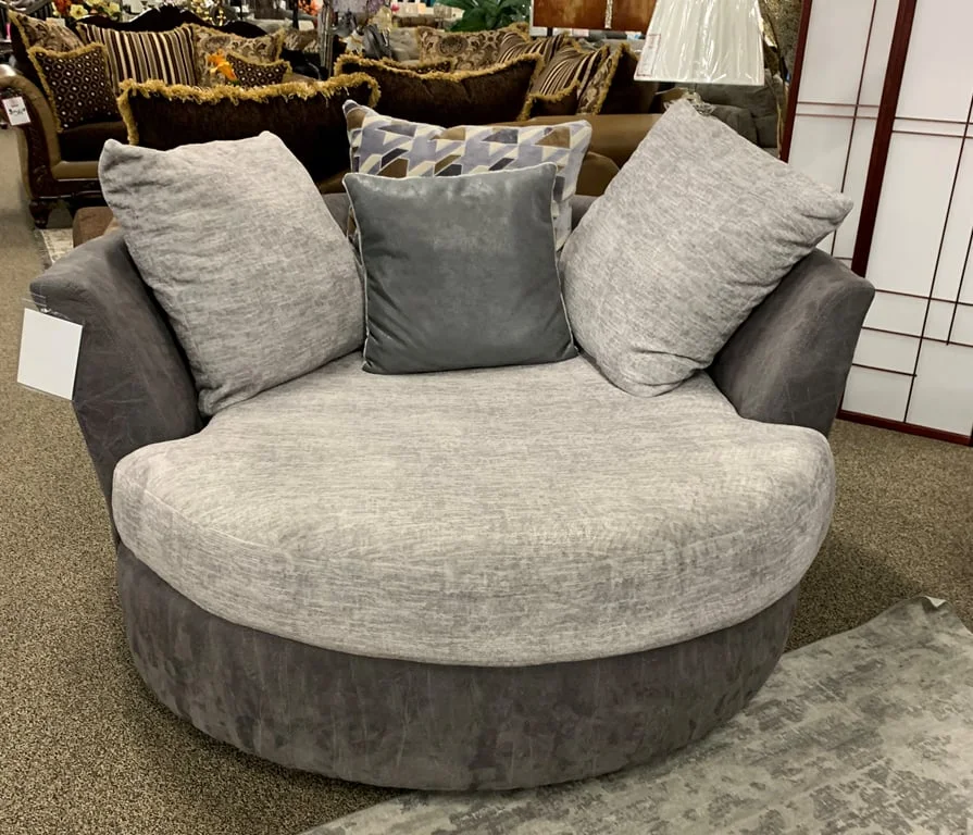 Yukon Pewter 79957 YUKON PEWTER SWIVEL POD CHAIR 7 Day Furniture