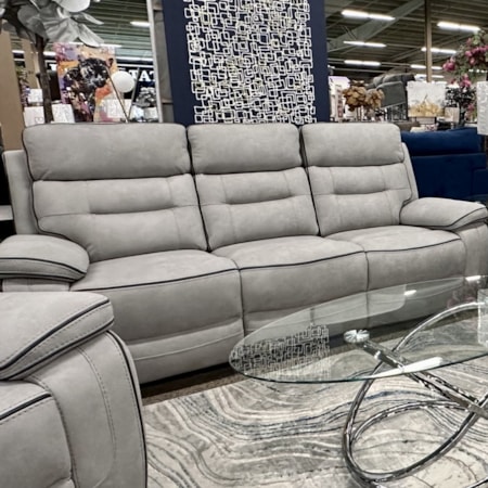 BENSON ASH GREY RECLINING SOFA |