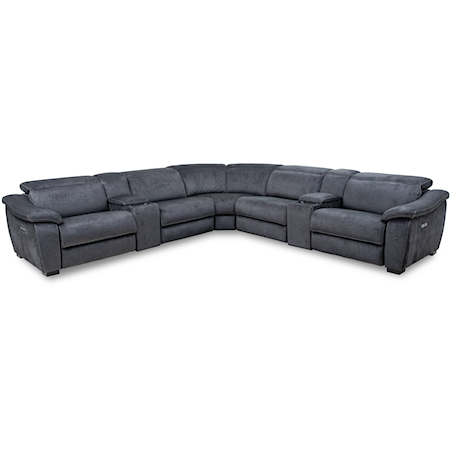 BALI GREY DOUBLE POWER 7PC | SECTIONAL
