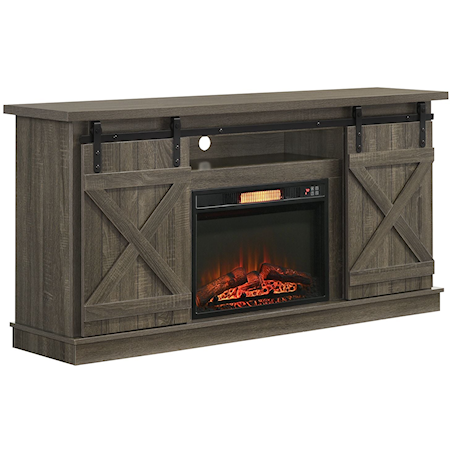 BRYCE BARN DOOR FIREPLACE | ENTERTAINMENT ST