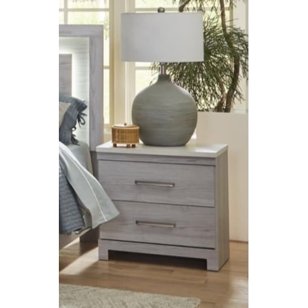 ESSENCE GREY AND WHITE NIGHTSTAND |