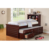 NANTUCKET BROWN TWIN TRUNDLE BED |