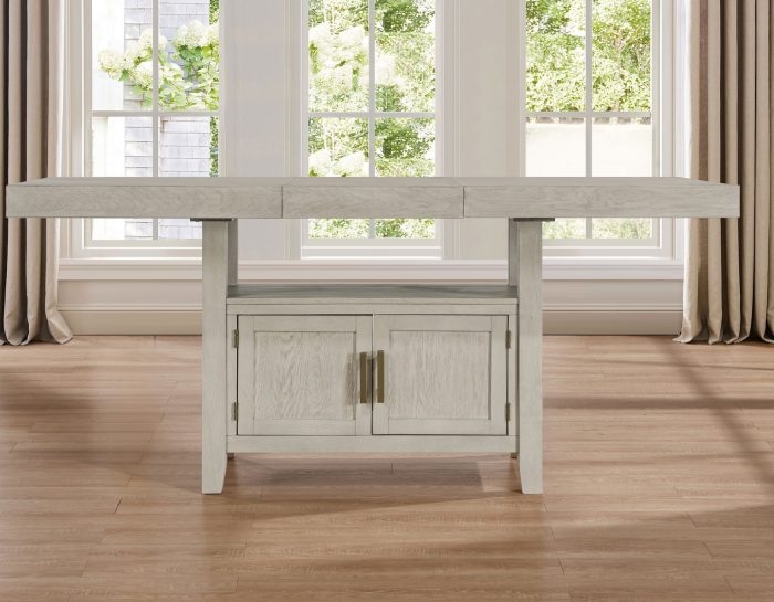 GARDNER BRUSHED WHITE PUB TABLE |