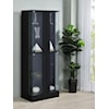 Coaster LED Curio Cabinet LED BLACK CURIO CABINET | .