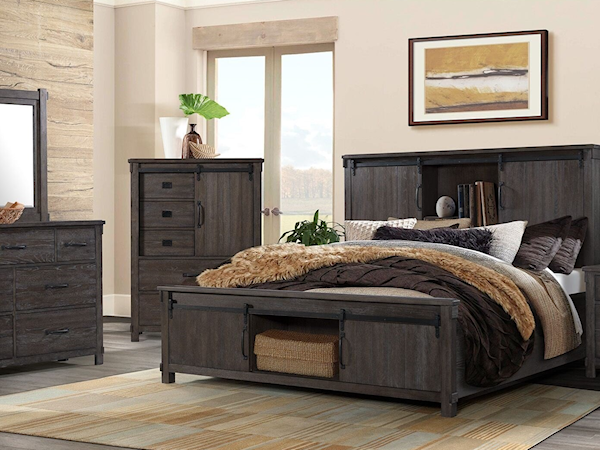 YELLOWSTONE DARK BROWN 4 PC QUEEN | BEDROOM 