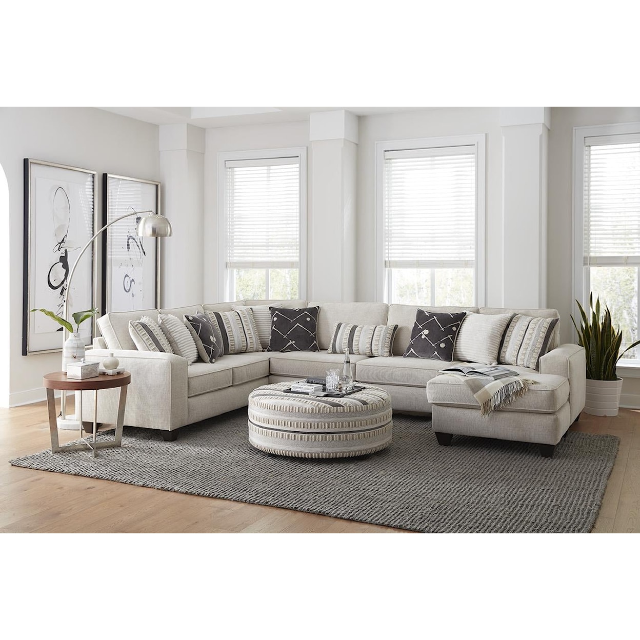 Albany Persian PERSIAN BEIGE 3 PC RAF CHAISE | SECTIONAL
