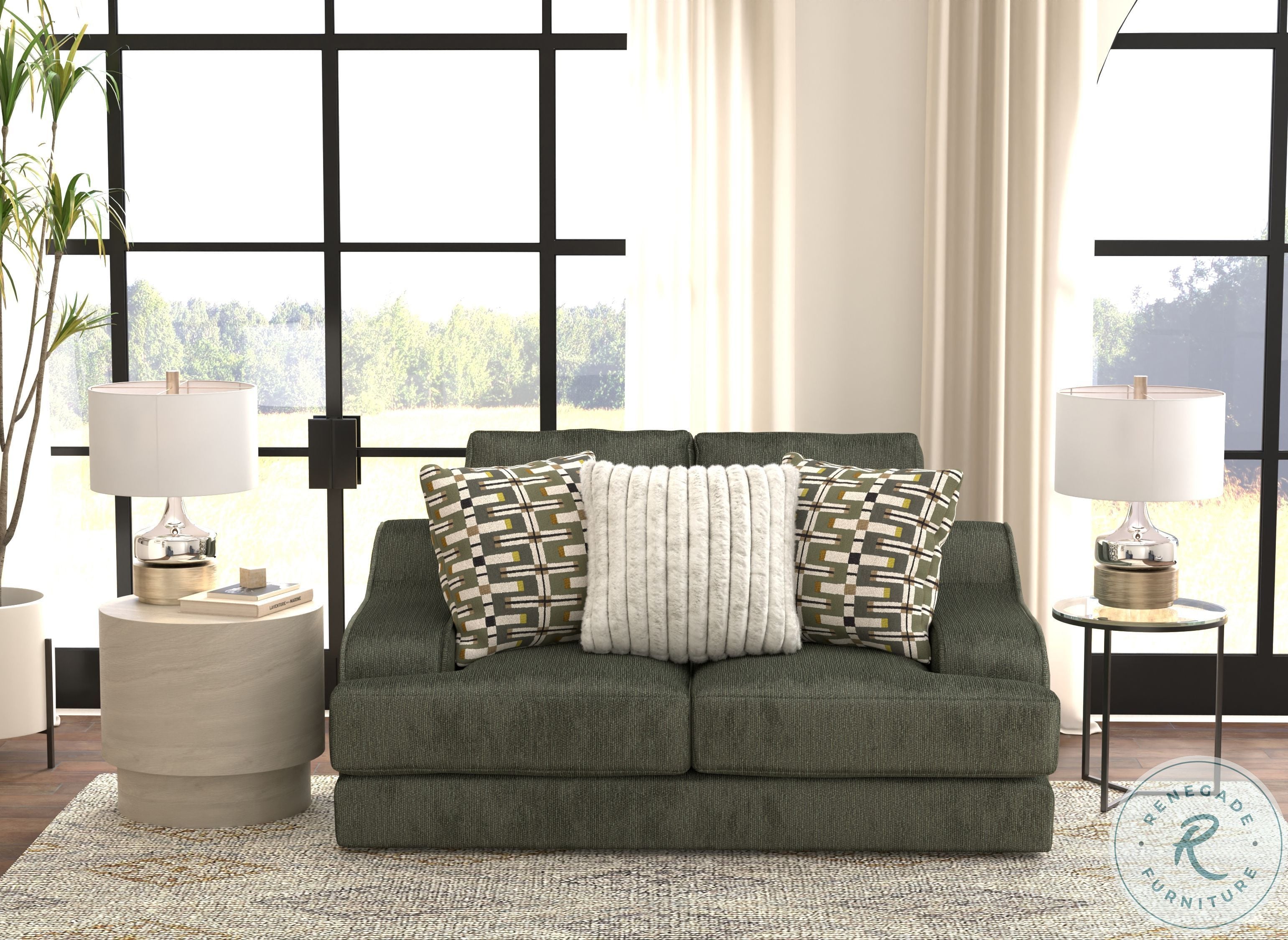 JETER GREEN SOFA AND LOVESEAT |