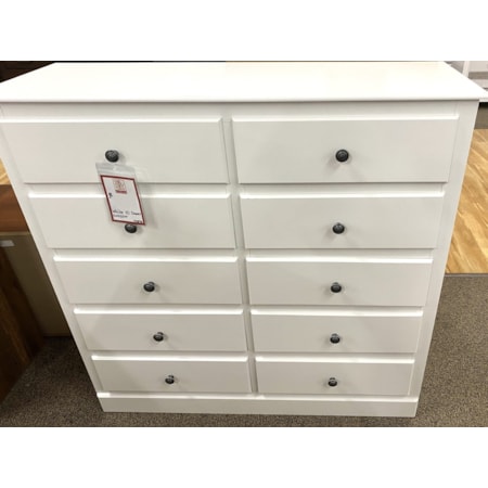 WHITE 10 DRAWER DRESSER |