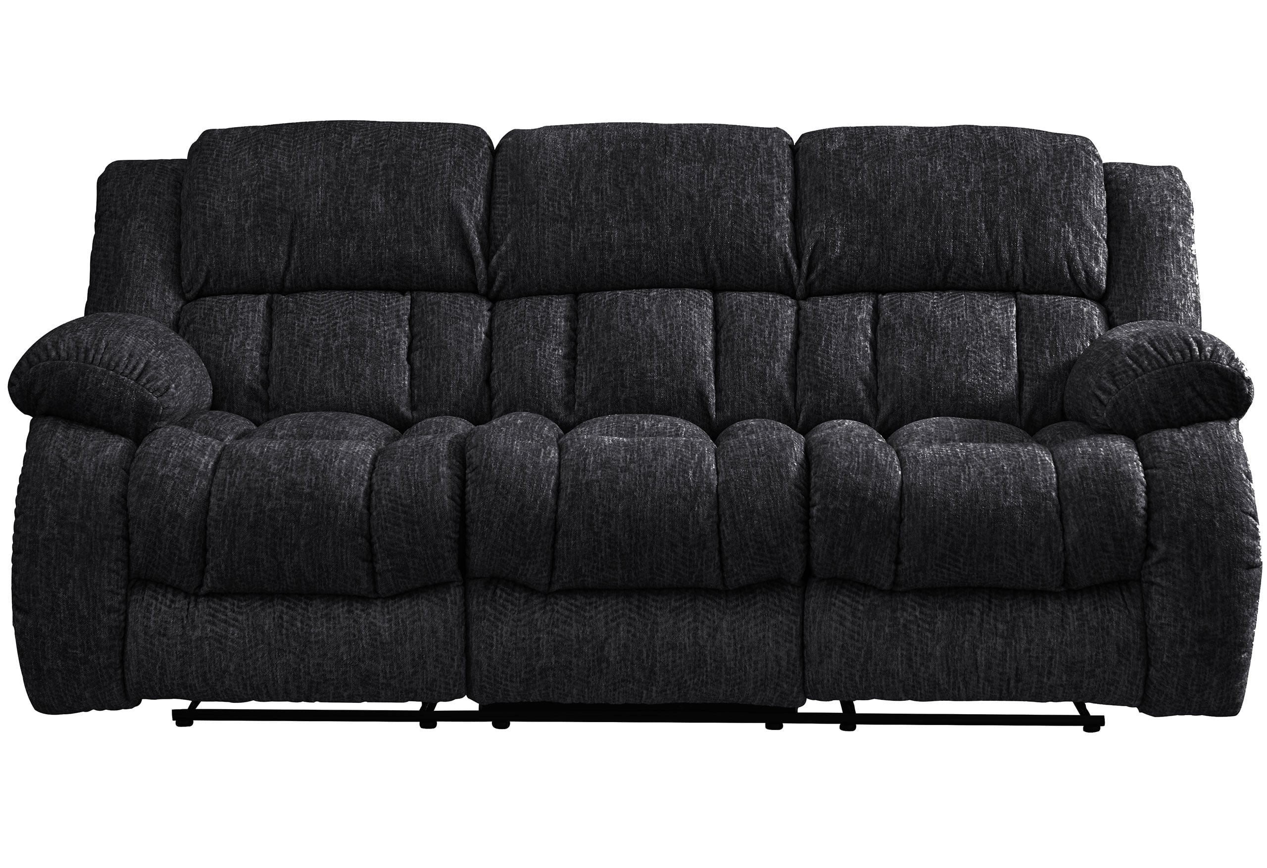 Mellow 27433 MELLOW BLACK DOUBLE RECLINING SOFA 7 Day