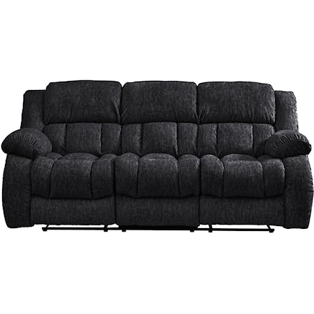 MELLOW BLACK DOUBLE RECLINING SOFA |