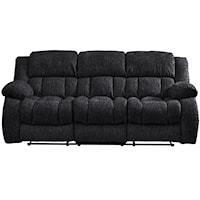 MELLOW BLACK DOUBLE RECLINING SOFA |