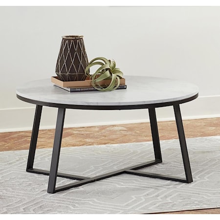 CIRULAR WHITE COFFEE TABLE | .