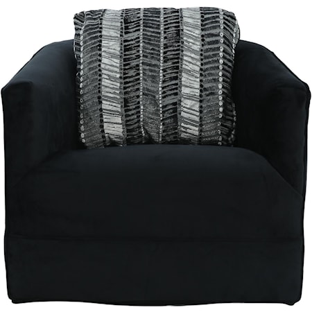 GROOVY BLACK SWIVEL CHAIR |