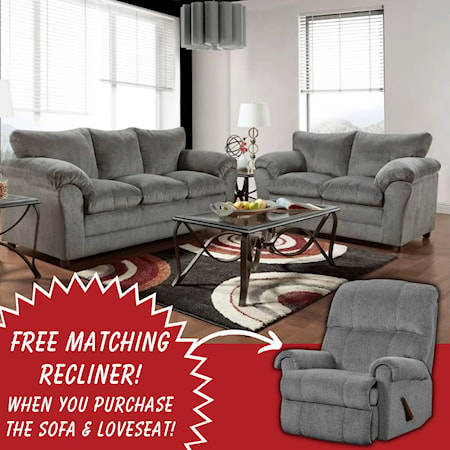 KAITLYN GREY SOFA & LOVESEAT |