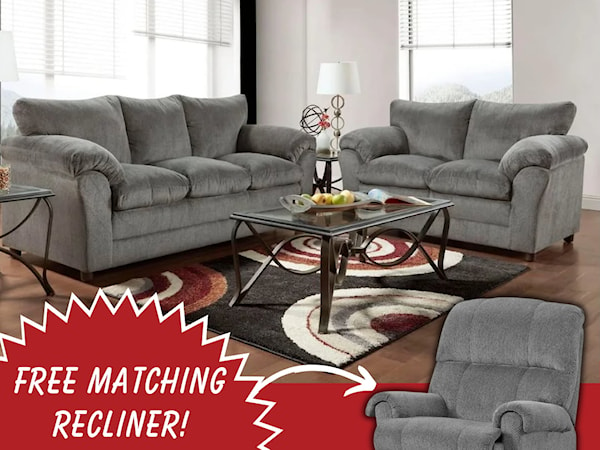 KAITLYN GREY SOFA & LOVESEAT |