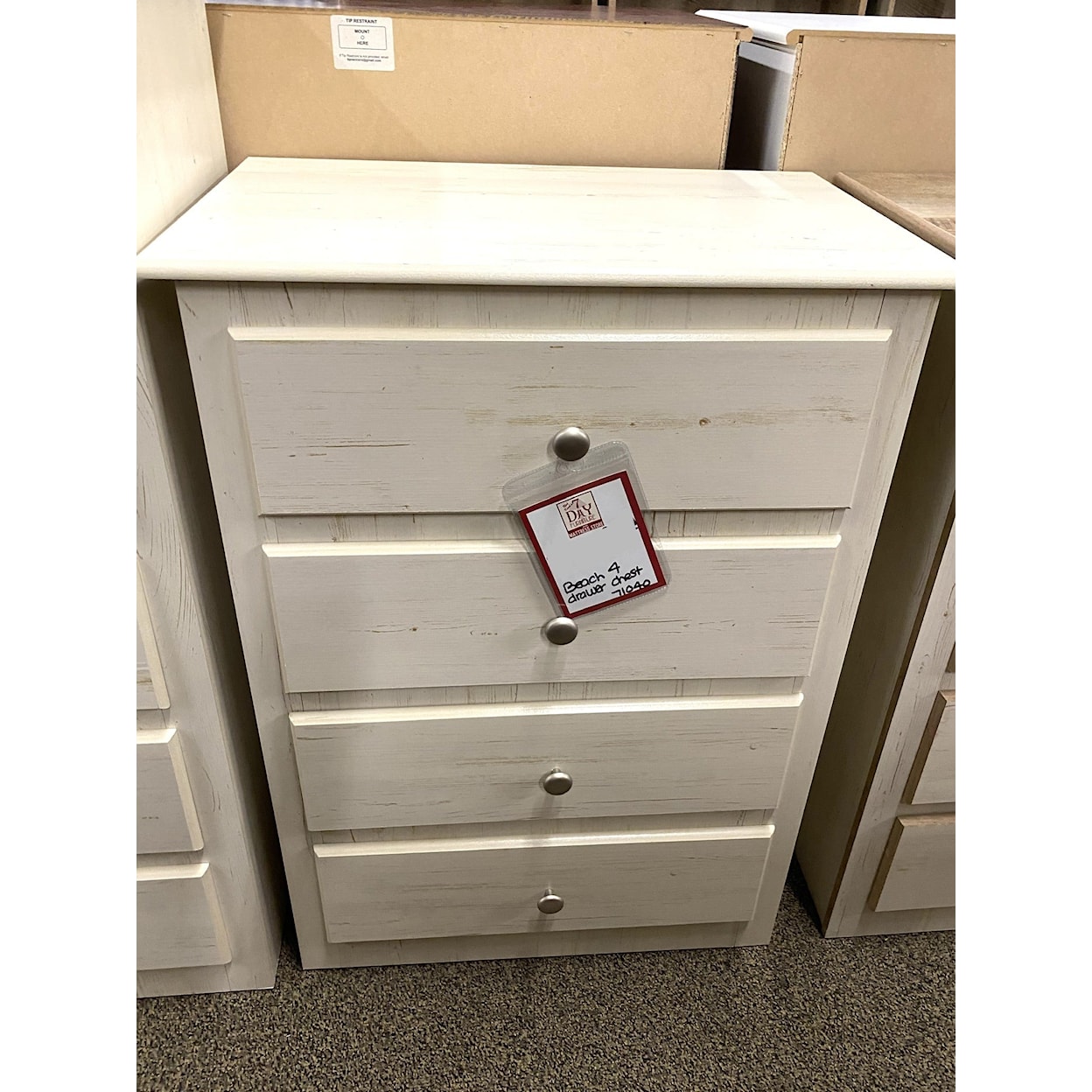 A & H Woodworking Beach BEACH 4 DRAWER CHEST |