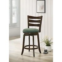 MURRAY DARK CHERRY AND GREEN, | SWIVEL COUNTER HEIGHT STOOL