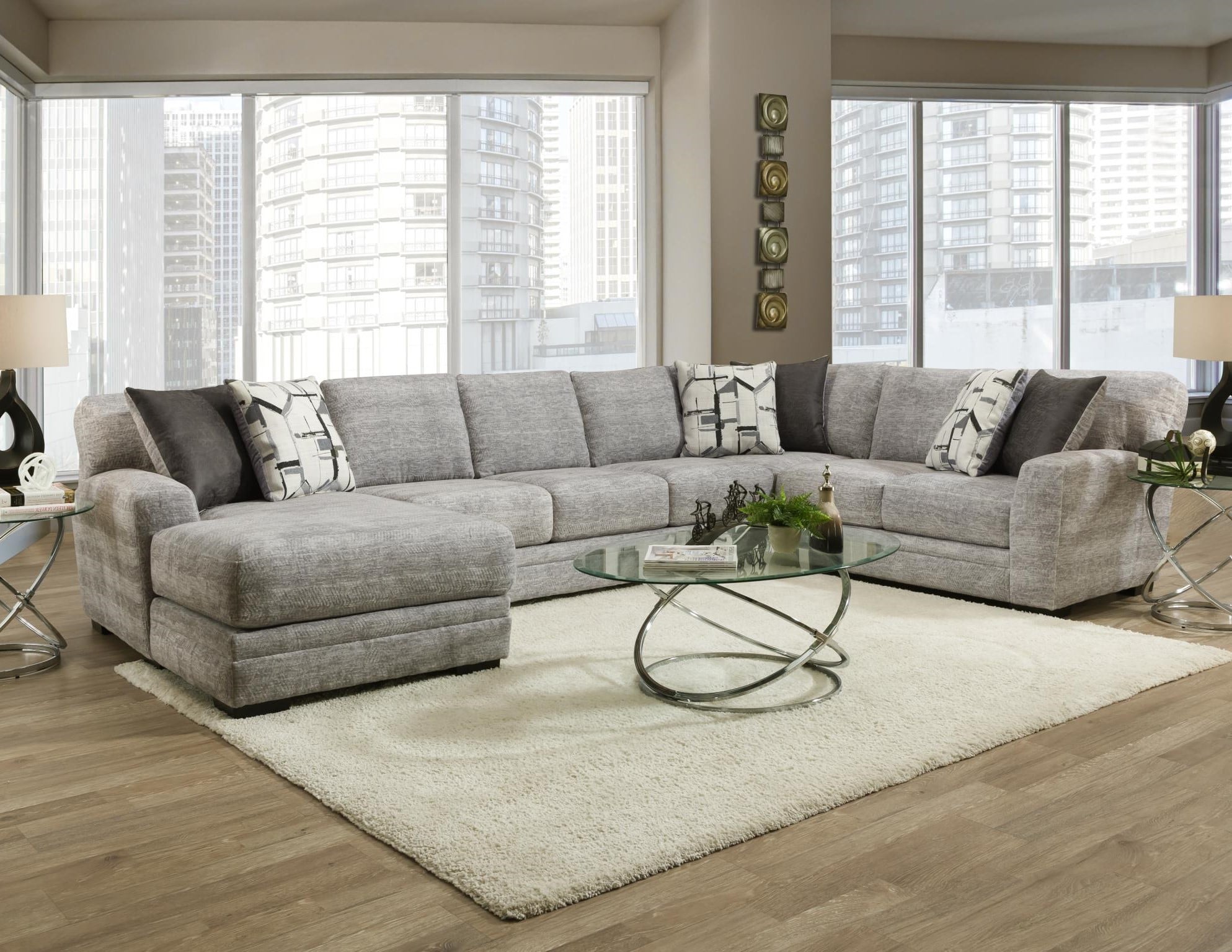 Zaftig 88126 ZAFTIG DOVE 3PC LAF CHAISE SECTIONAL 7 Day Furniture