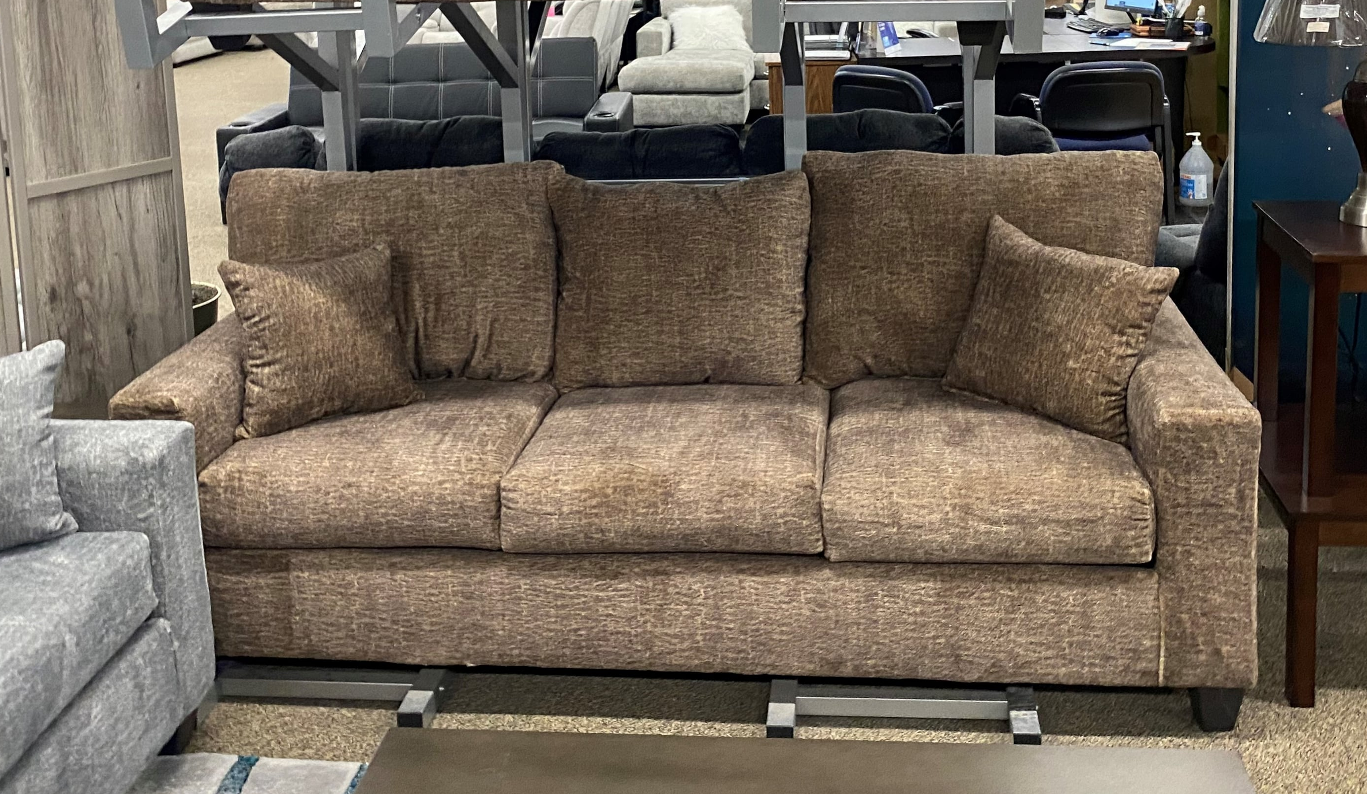 Kitty 58069 KITTY FLUFF BARK SOFA 7 Day Furniture Uph Stationary Sofas