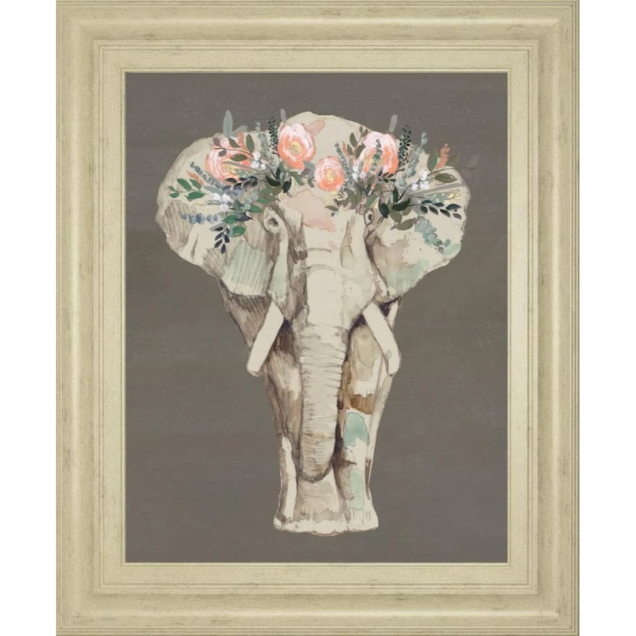 Classy Art Classy Art FLOWER ELEPHANT 22X26 WALL ART |