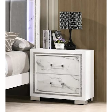 BLANCA WHITE MARBLE NIGHTSTAND |