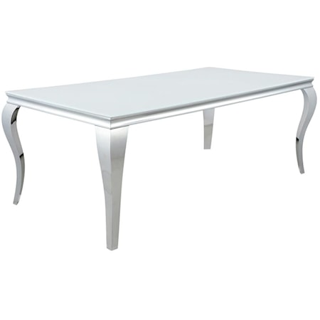 CHARMING WHITE DINING TABLE |