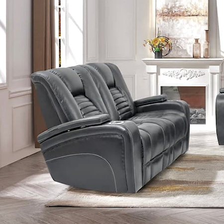 GREY MANUAL TRANSFORMER RECLINING | LOVESEAT