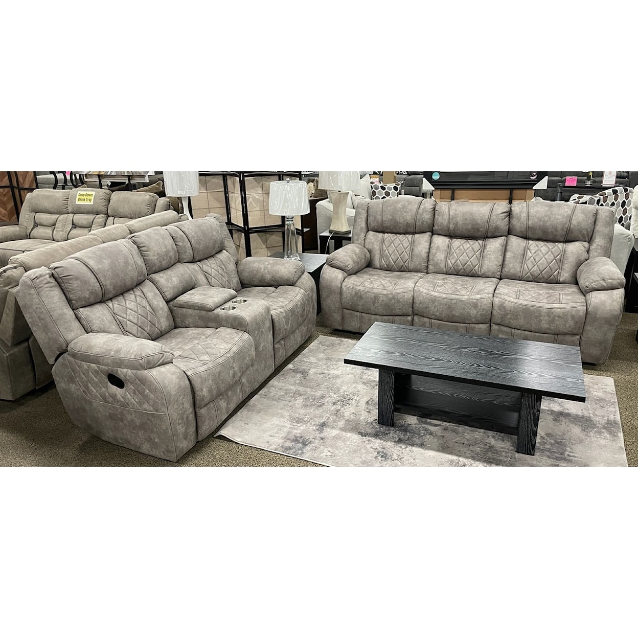 Standard Furniture Luxor Pewter LUXOR PEWTER RECLINING SOFA & | LOVESEAT