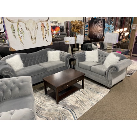 ABBY PEWTER SOFA |