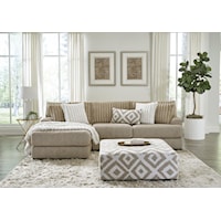 CLARISSA TOAST 2 PIECE | SECTIONAL WITH LAF CHAISE