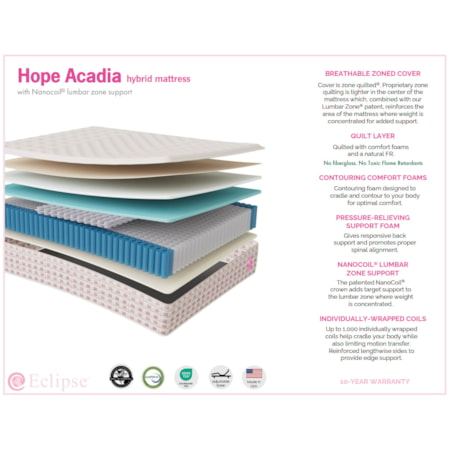 HOPE CHARITY PLUSH QUEEN MATTRESS |