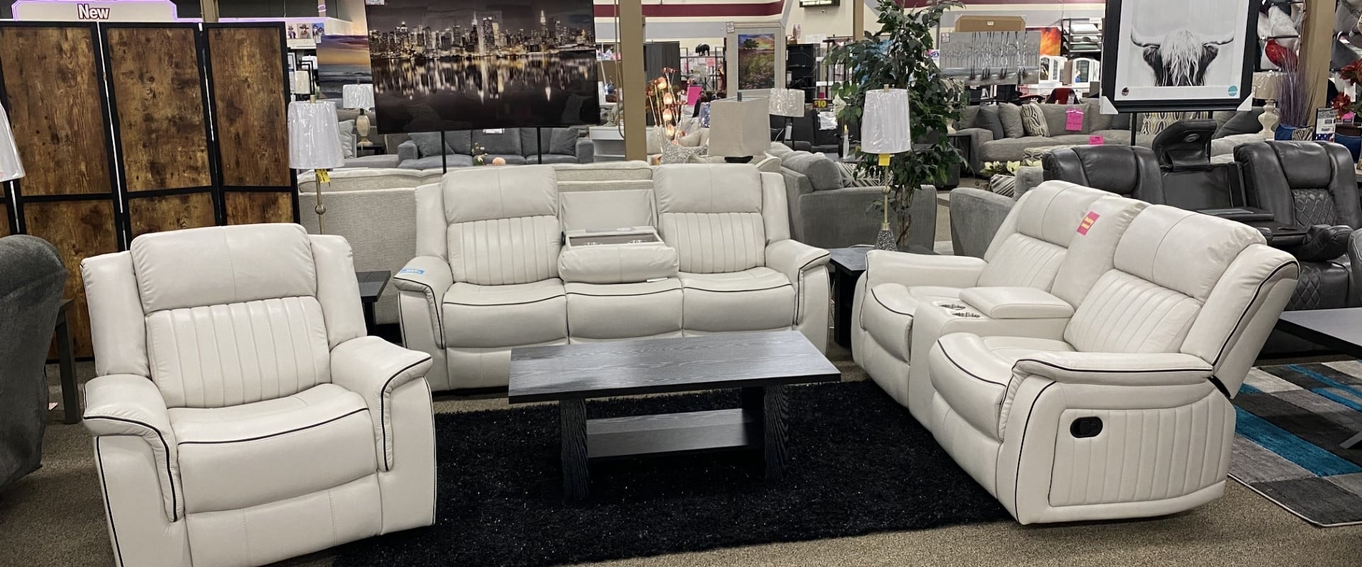 ICEMAN DOUBLE RECLINING SOFA AND | LOVESEAT