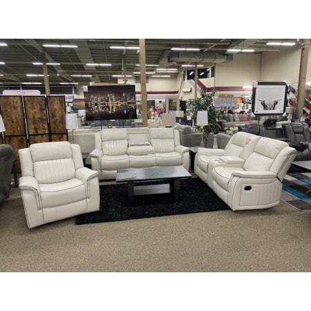 ICEMAN DOUBLE RECLINING SOFA WITH | DROP DOW