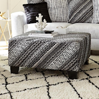 BAKERSFIELD BLACK OTTOMAN |