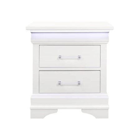 LIGHT UP LOUIE WHITE 4 PC QUEEN SET |