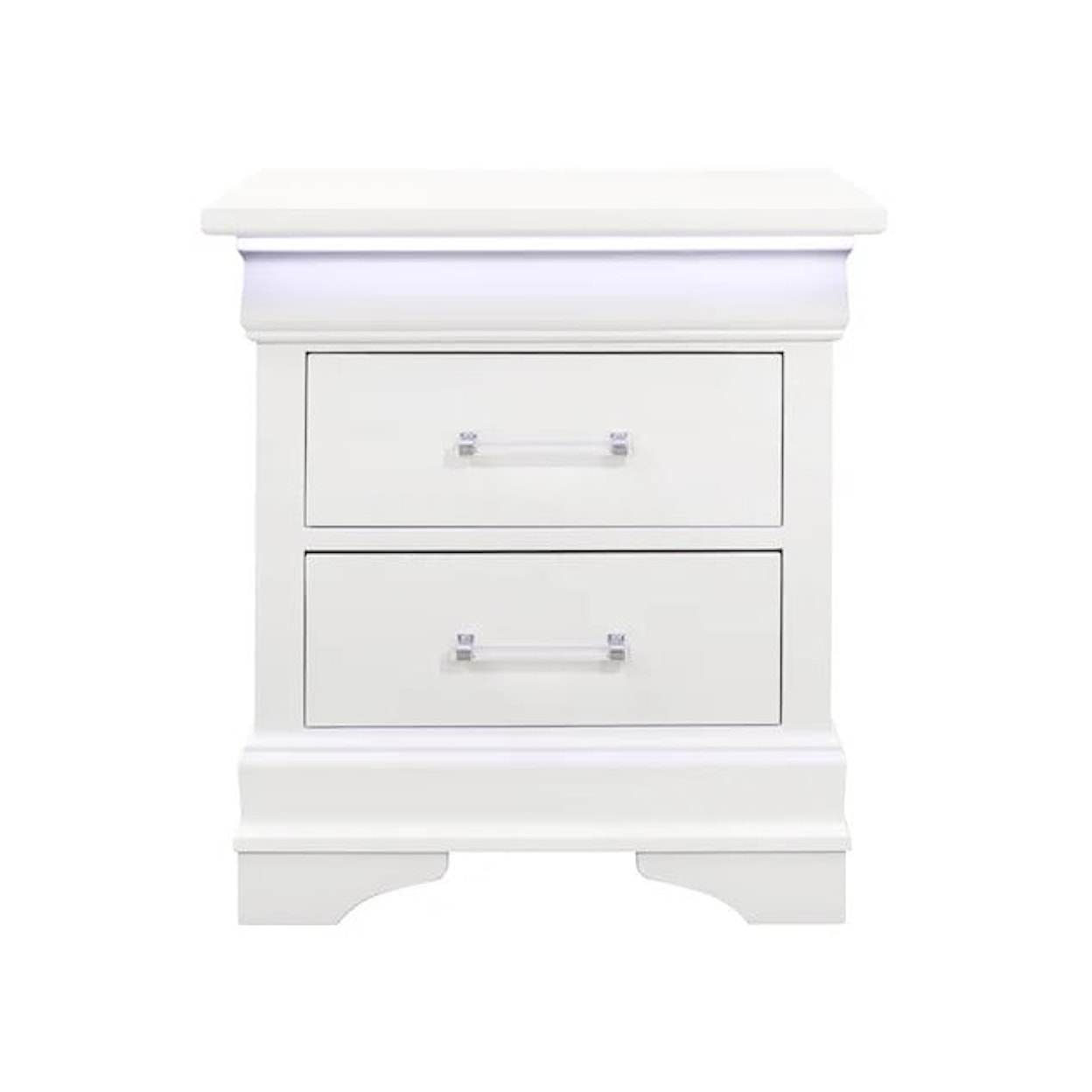 Global Furniture Light Up Louie LIGHT UP LOUIE WHITE 4 PC QUEEN SET |