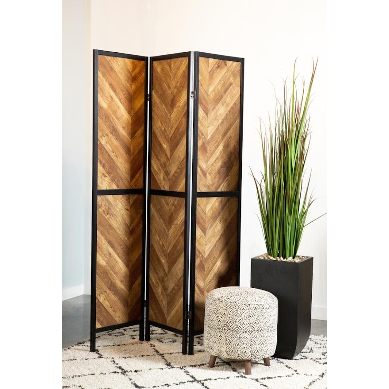 Coaster Folding Screens RUSTIC THREE PANEL SCREEN |