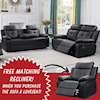 Titanic Furniture Treasure TREASURE BLACK RECLINING SOFA AND | LOVESEAT