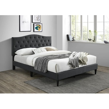 SWOOP DARK GREY QUEEN PLATFORM | BED