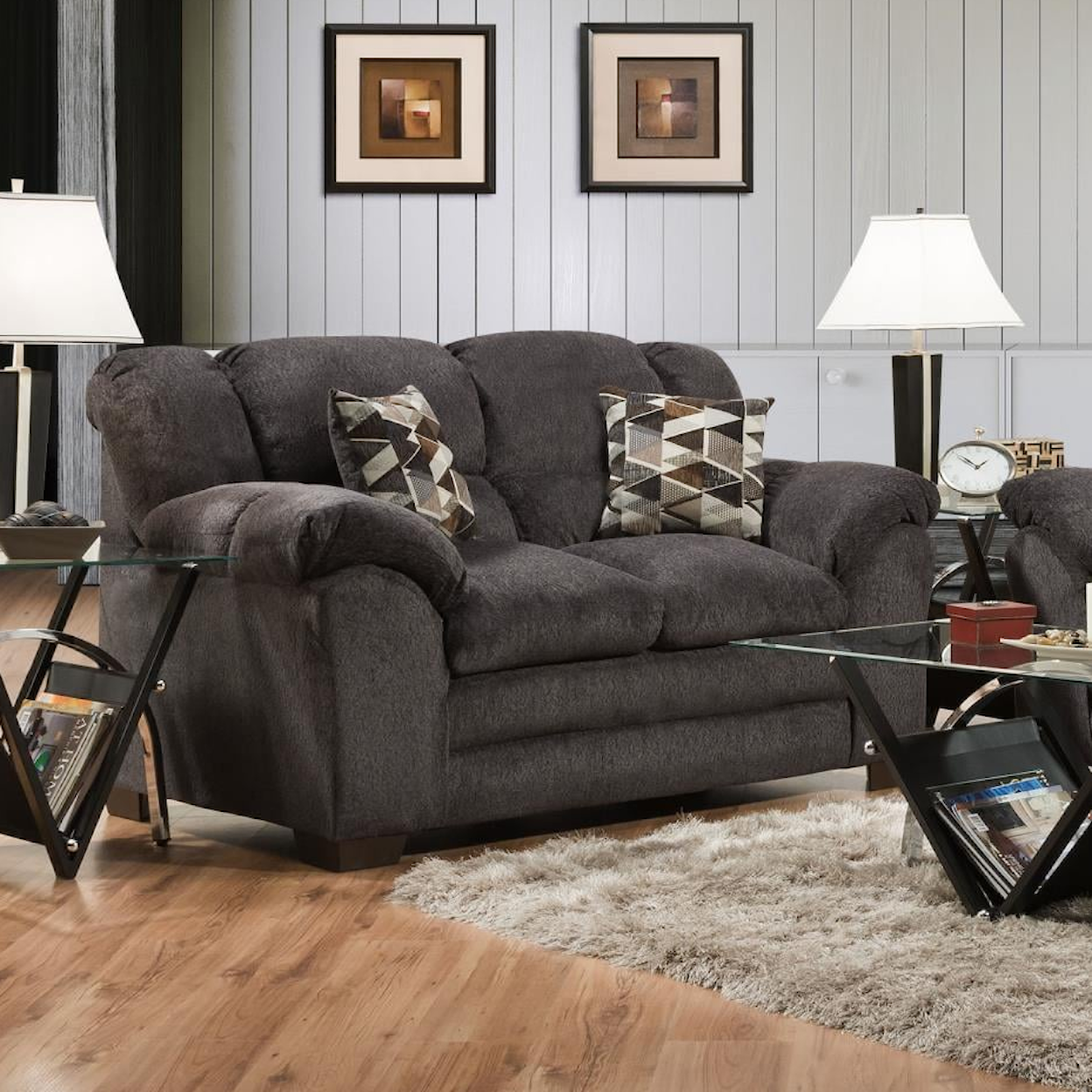 Delta Furniture Manufacturing Osaka Charcoal OSAKA CHARCOAL LOVESEAT |